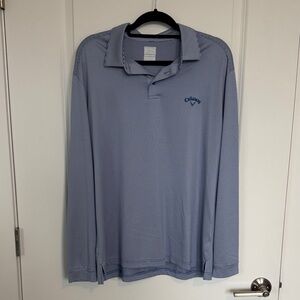 Callaway Sky Blue Long Sleeve Polo